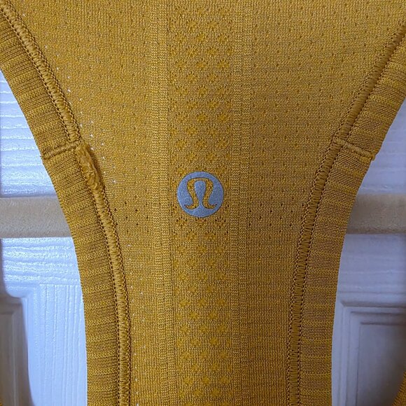 Lululemon Swiftly Tech Yellow Racerback Tank Top Size 10 - Picture 3 of 8
